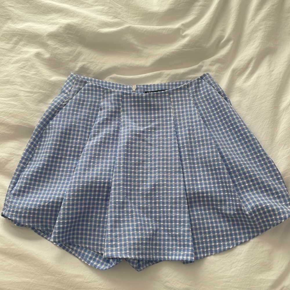 Gingham Zara Skort size XS